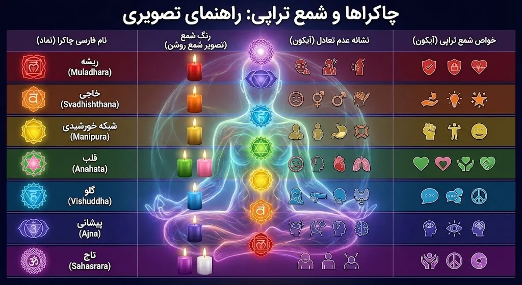 چاکراها و شمع تراپی